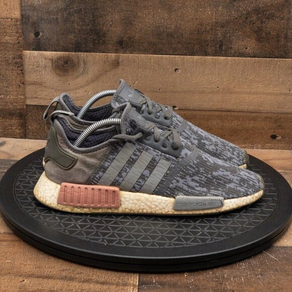 ADIDAS NMD R1 WOMENS ATHLETIC SHOES GRAY PINK LOW RUNNING GYM TRAIN SIZE 10.5 - Picture 9 of 9